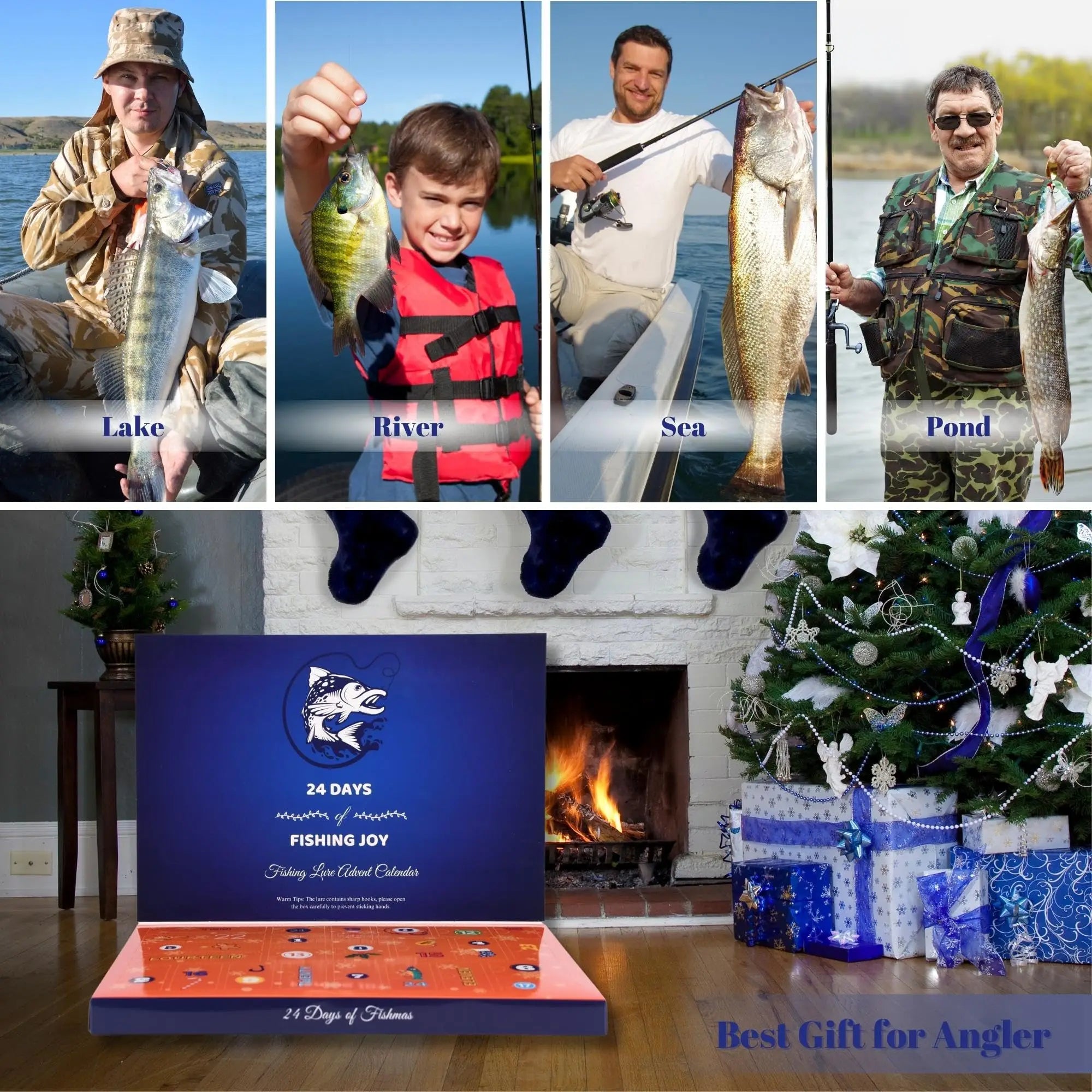 Fishing Xmas 2025 Advent Calendar – 24 Fishing Lures Gift Set