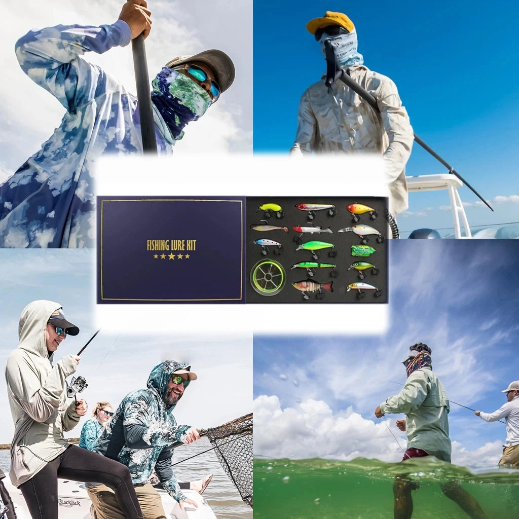 JSFUN 14PCS Fishing Bait Gift Box!