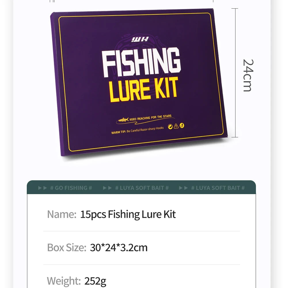 Weihe 15pcs Fishing Lure Gift Box Set!