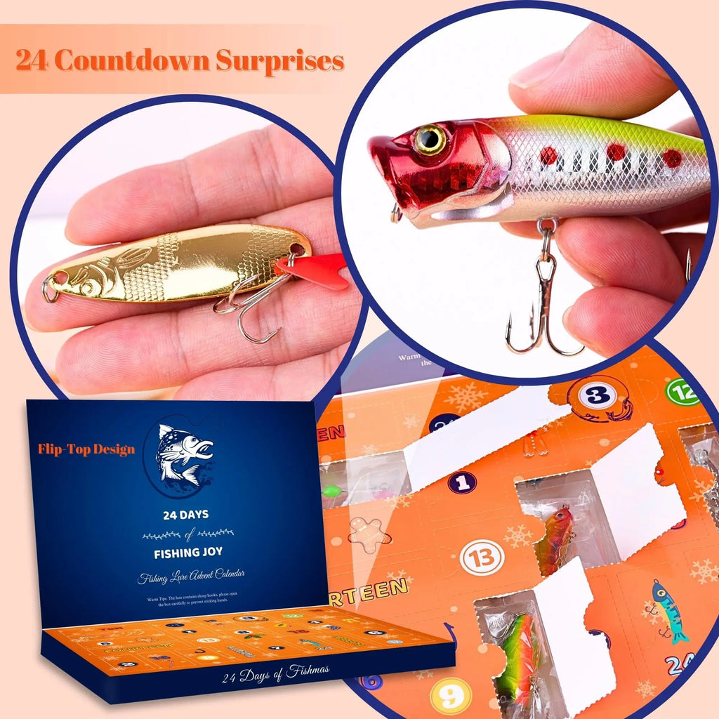 Fishing Xmas 2025 Advent Calendar – 24 Fishing Lures Gift Set