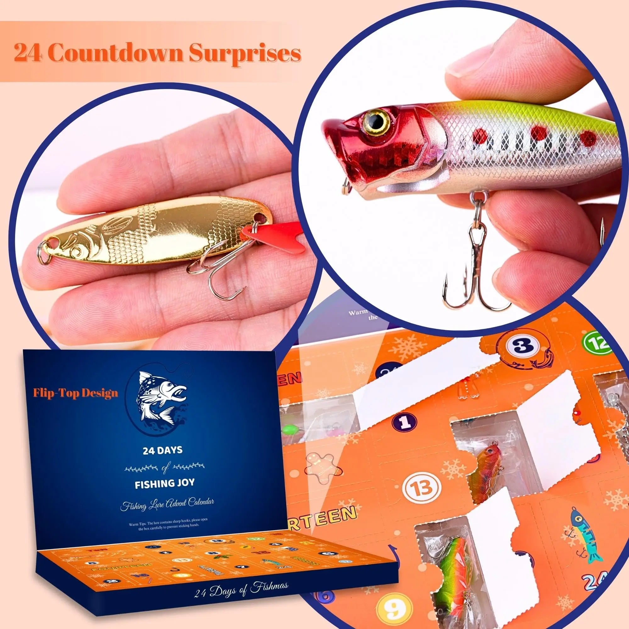 Fishing Xmas 2025 Advent Calendar – 24 Fishing Lures Gift Set