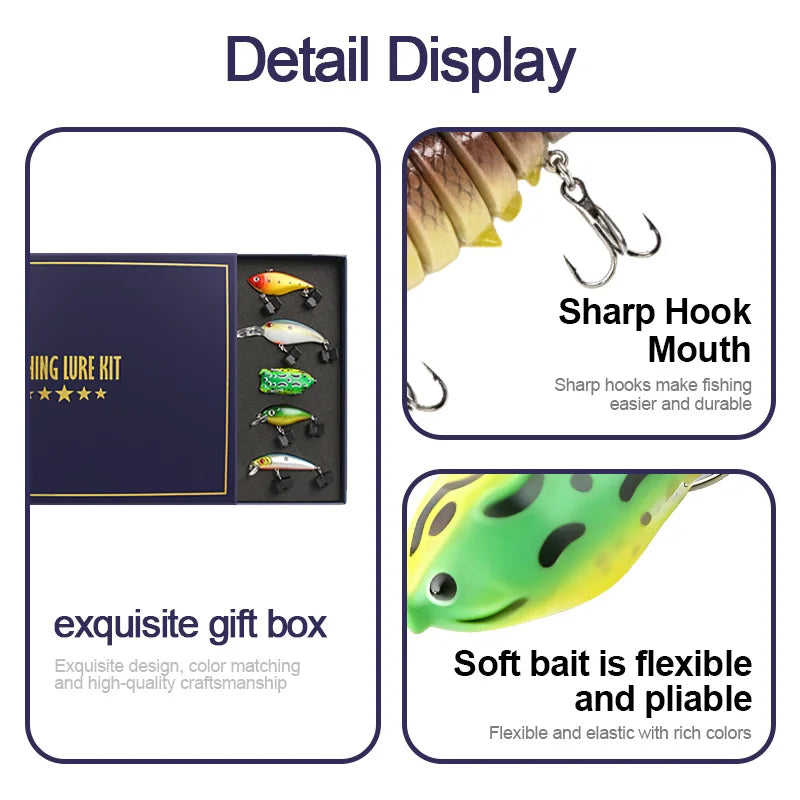 JSFUN 14PCS Fishing Bait Gift Box!