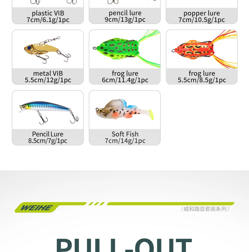 Weihe 15pcs Fishing Lure Gift Box Set!