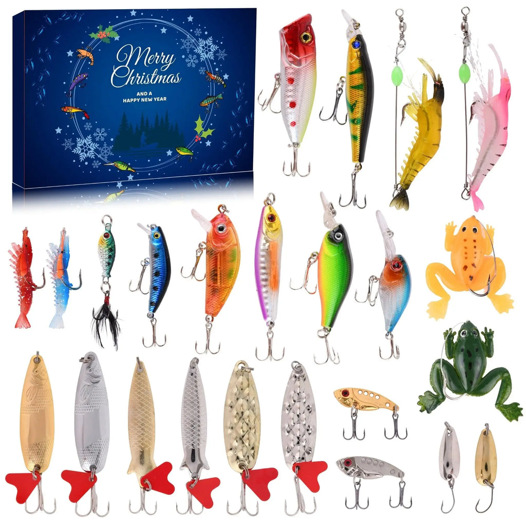 Fishing Xmas 2025 Advent Calendar – 24 Fishing Lures Gift Set