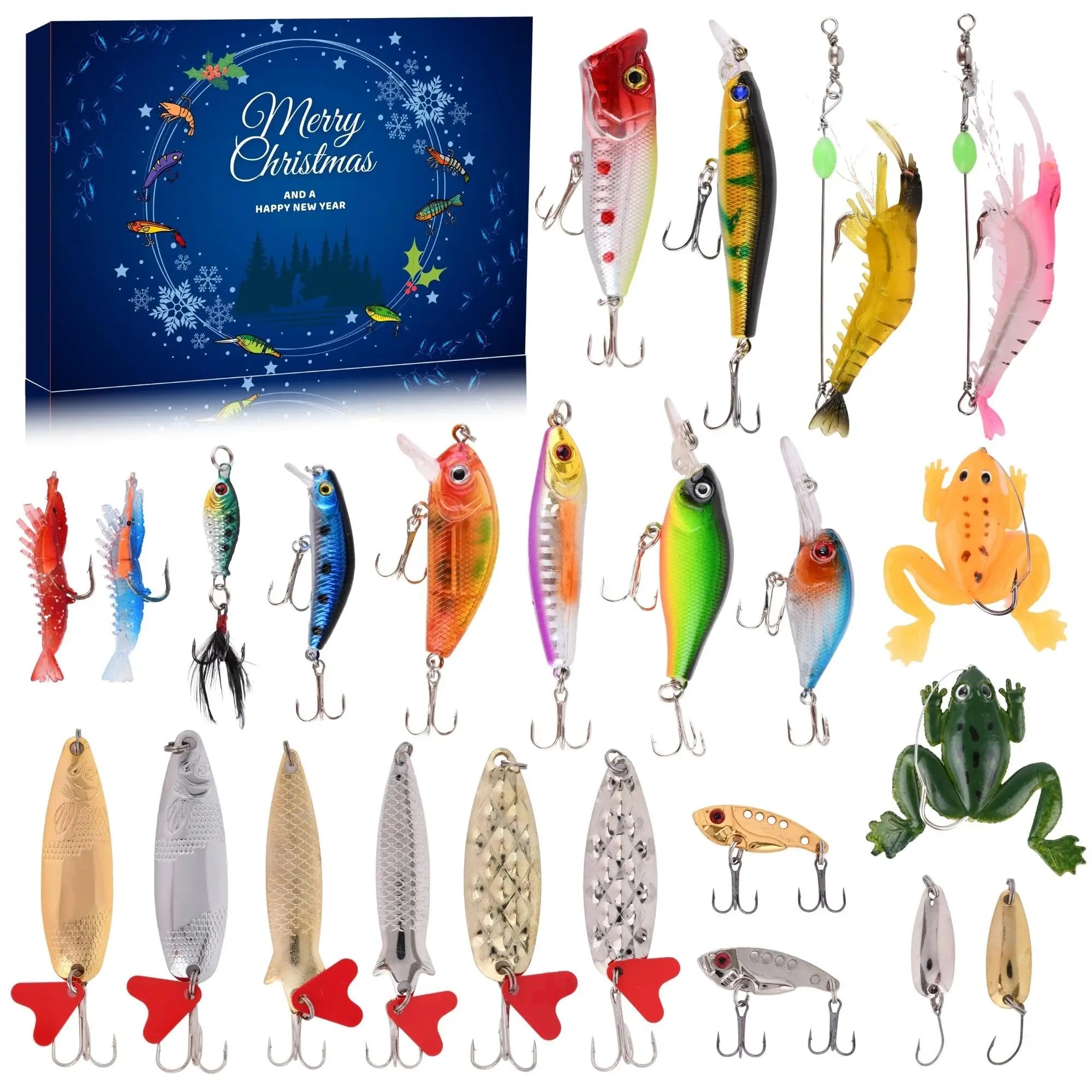 Fishing Xmas 2025 Advent Calendar – 24 Fishing Lures Gift Set