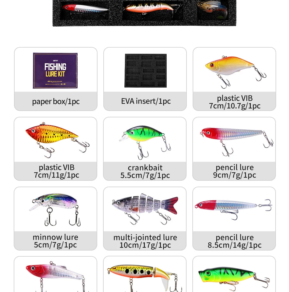 Weihe 15pcs Fishing Lure Gift Box Set!