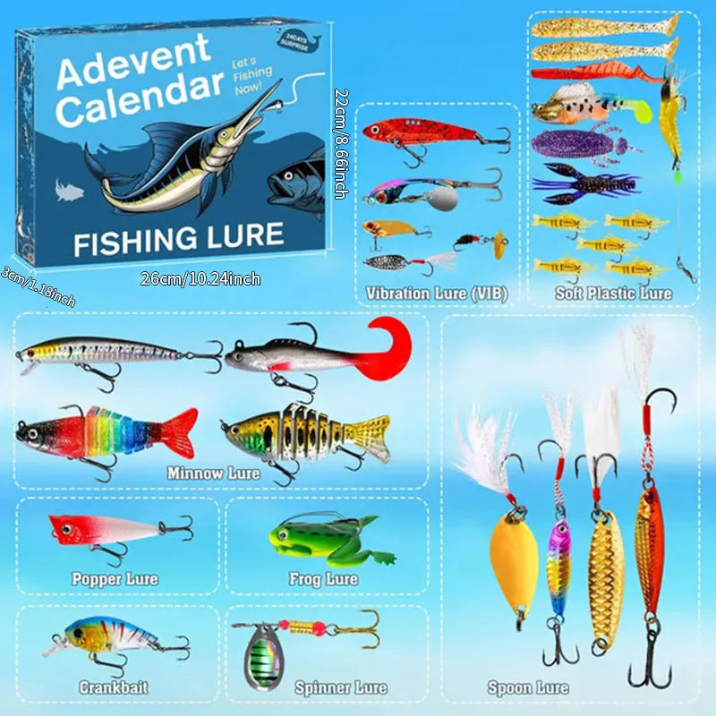 Christmas Fishing Lures Advent Calendar – 24-Day Fisherman Surprise