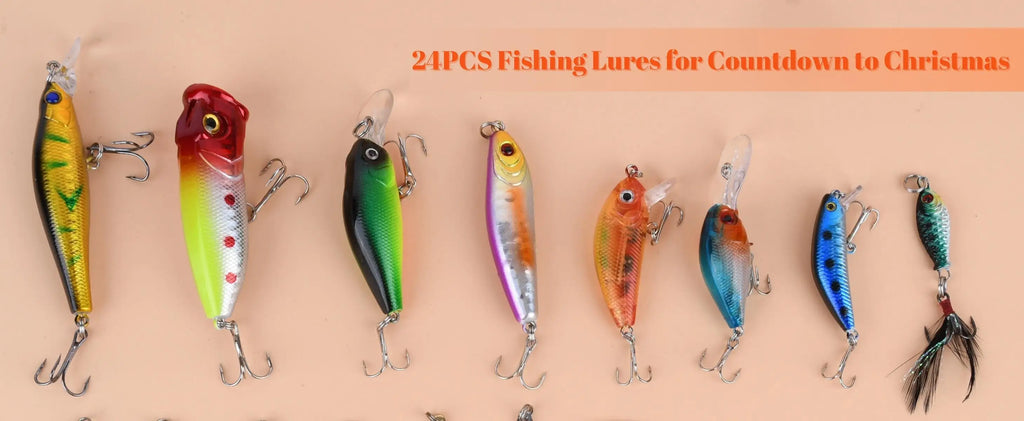 Fishing Xmas 2025 Advent Calendar – 24 Fishing Lures Gift Set