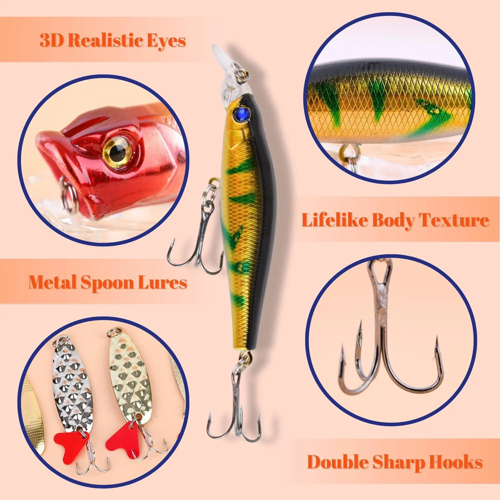 Fishing Xmas 2025 Advent Calendar – 24 Fishing Lures Gift Set