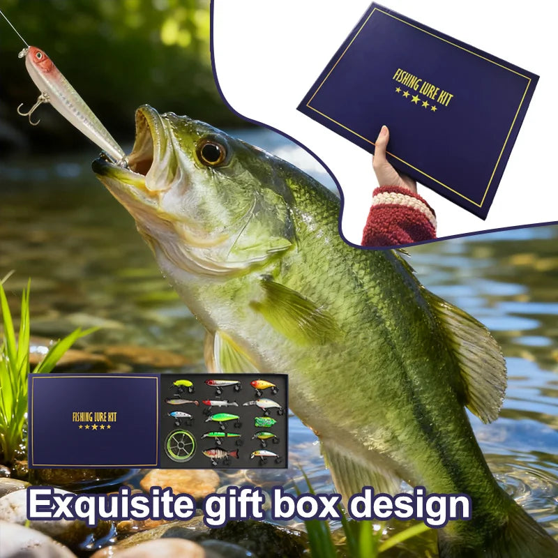 JSFUN 14PCS Fishing Bait Gift Box!